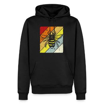 Vintage Bienen Flüsterer Bee Imker Biene Imkerei M - Männer Premium Bio Hoodie - Schwarz - Vorne - Nico (187cm)