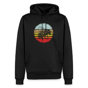 Vintage Bienen Flüsterer Bee Imker Bienen Geschenk - Männer Premium Bio Hoodie - Schwarz - Vorne - Nico (187cm)