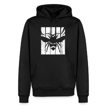 Vintage Bienen Flüsterer Bee Imker Biene Imkerei M - Männer Premium Bio Hoodie - Schwarz - Vorne - Nico (187cm)