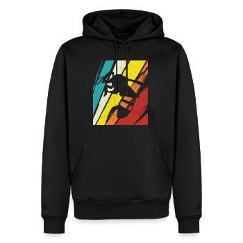 Vintage Bienen Flüsterer Bee Imker Biene Imkerei M - Männer Premium Bio Hoodie - Schwarz - Vorne - Nico (187cm)