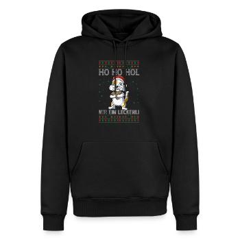Hund Weihnachten - Männer Premium Bio Hoodie - Schwarz - Vorne - Nico (187cm)
