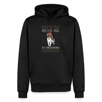 Shetland Sheepdog Weihnachten - Männer Premium Bio Hoodie - Schwarz - Vorne - Nico (187cm)