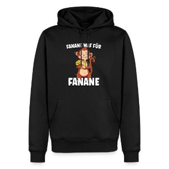 Affe Banane - Männer Premium Bio Hoodie - Schwarz - Vorne - Nico (187cm)