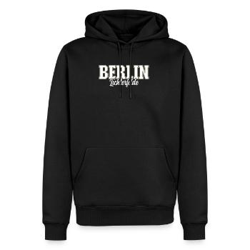 Berlin Lichterfelde - Männer Premium Bio Hoodie - Schwarz - Vorne - Nico (187cm)
