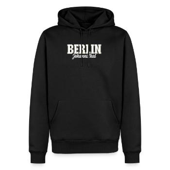 Berlin Johannisthal - Männer Premium Bio Hoodie - Schwarz - Vorne - Nico (187cm)