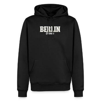 Berlin Grünau - Männer Premium Bio Hoodie - Schwarz - Vorne - Nico (187cm)