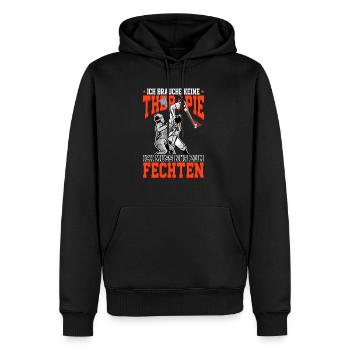 Fechten - Männer Premium Bio Hoodie - Schwarz - Vorne - Nico (187cm)