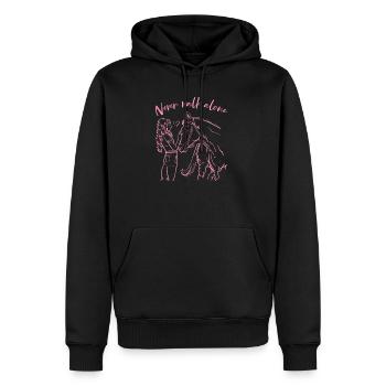 Never Walk Alone Pferde - Männer Premium Bio Hoodie - Schwarz - Vorne - Nico (187cm)