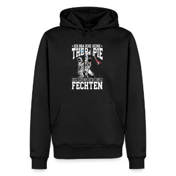 Fechten - Männer Premium Bio Hoodie - Schwarz - Vorne - Nico (187cm)