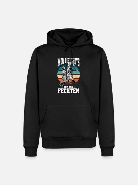 Fechten - Männer Premium Bio Hoodie - Schwarz