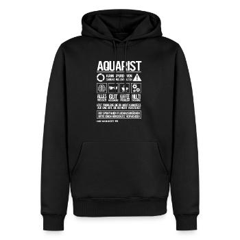 Aquarianer Aquarist - Männer Premium Bio Hoodie - Schwarz - Vorne - Nico (187cm)