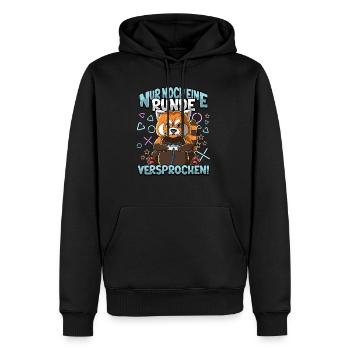 Nur noch eine Runde Zocken Gaming - Männer Premium Bio Hoodie - Schwarz - Vorne - Nico (187cm)