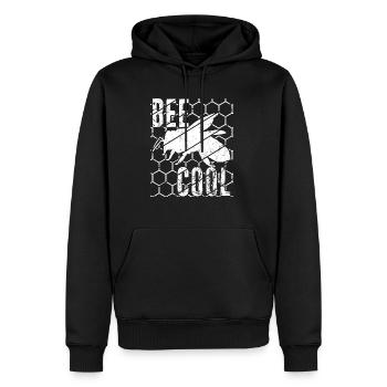 Bee Cool Bienen Imker Nachhaltigkeit Klimaschutz U - Männer Premium Bio Hoodie - Schwarz - Vorne - Nico (187cm)