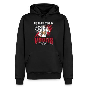 Norse Viking Mythology Drinking Design for Viking - Männer Premium Bio Hoodie - Schwarz - Vorne - Nico (187cm)