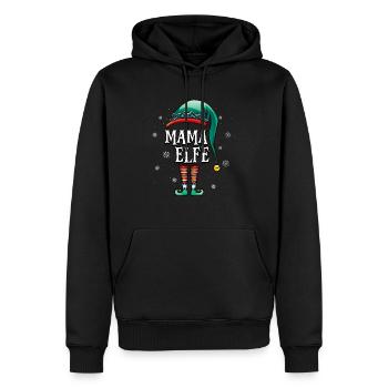 Weihnachten Mama Elf - Männer Premium Bio Hoodie - Schwarz - Vorne - Nico (187cm)