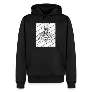 Vintage Imker Retro Imkerei Bienen Bienenzüchter I - Männer Premium Bio Hoodie - Schwarz - Vorne - Nico (187cm)