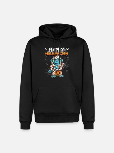 Halloween Monkey Mummy - Men’s Premium Organic Hoodie - black