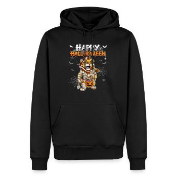 Halloween Löwe Mumie - Männer Premium Bio Hoodie - Schwarz - Vorne - Nico (187cm)