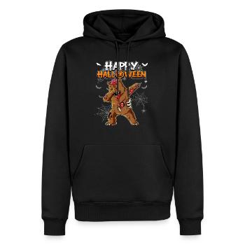 Halloween Bär Zombie - Männer Premium Bio Hoodie - Schwarz - Vorne - Nico (187cm)