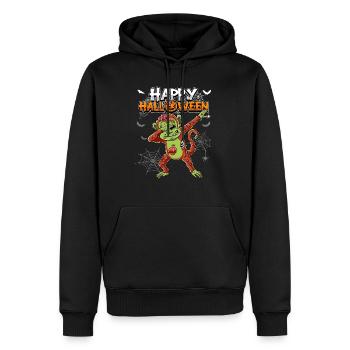 Halloween Affe Zombie - Männer Premium Bio Hoodie - Schwarz - Vorne - Nico (187cm)
