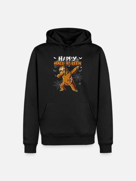 Halloween Sloth Zombie - Men’s Premium Organic Hoodie - black