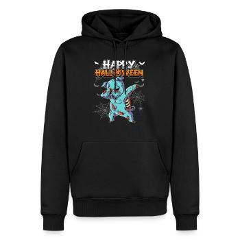 Halloween Schwein Zombie - Männer Premium Bio Hoodie - Schwarz - Vorne - Nico (187cm)