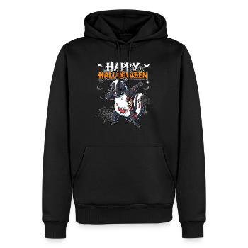 Halloween Stinktier Zombie - Männer Premium Bio Hoodie - Schwarz - Vorne - Nico (187cm)
