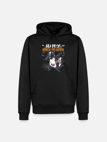 Halloween Stinktier Zombie - Männer Premium Bio Hoodie - Schwarz