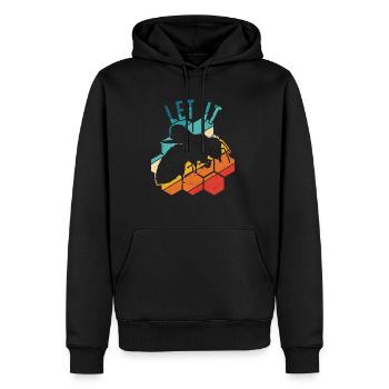 Let It Bee Bienen Flüsterer - Imker Biene Imkerei - Männer Premium Bio Hoodie - Schwarz - Vorne - Nico (187cm)