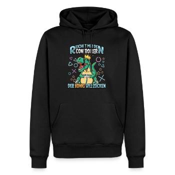 Zocken Reichet mir den Controller Gaming - Männer Premium Bio Hoodie - Schwarz - Vorne - Nico (187cm)