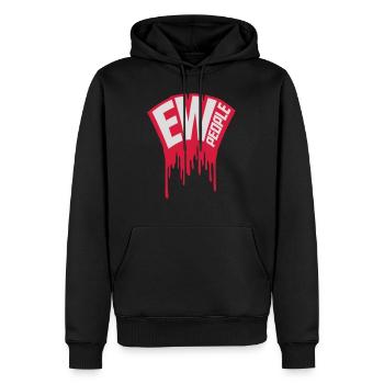 ew people citation drôle - Sweat à capuche Premium bio Homme - noir - Devant - Nico (187cm)