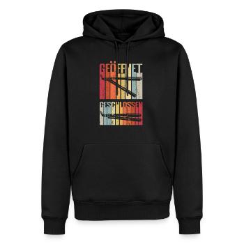 Friseure geöffnet geschlossen witziges Friseur Ges - Männer Premium Bio Hoodie - Schwarz - Vorne - Nico (187cm)
