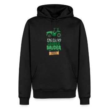 Einzelkind Großer Bruder 2023 - Männer Premium Bio Hoodie - Schwarz - Vorne - Nico (187cm)
