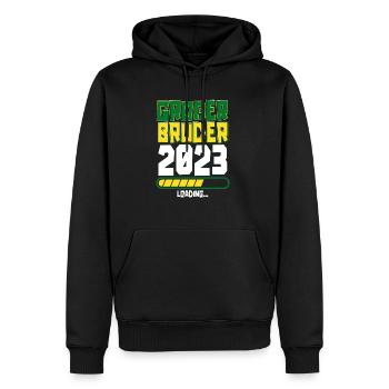 Großer Bruder Loading 2023 - Männer Premium Bio Hoodie - Schwarz - Vorne - Nico (187cm)