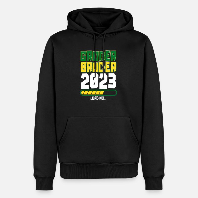 Großer Bruder Loading 2023 - Männer Premium Bio Hoodie - Schwarz