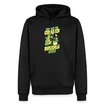 Ich Werde Ein Großer Bruder 2023 - Männer Premium Bio Hoodie - Schwarz - Vorne - Nico (187cm)