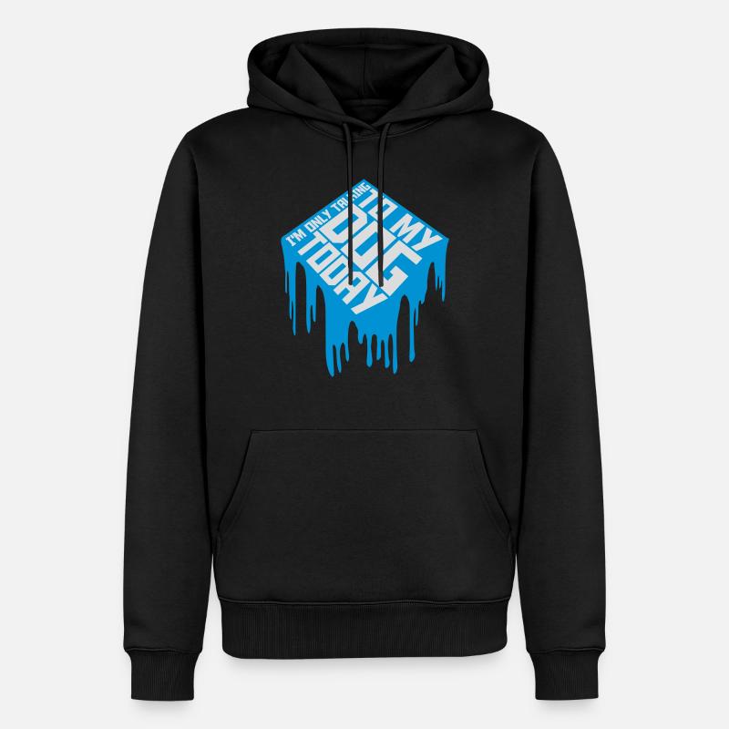 ne parler qu’au chien - Sweat à capuche Premium bio Homme - noir