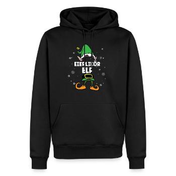 Eierlikör Elf Partnerlook Weihnachten - Männer Premium Bio Hoodie - Schwarz - Vorne - Nico (187cm)