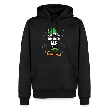 Bruder Elf Partnerlook Weihnachten - Männer Premium Bio Hoodie - Schwarz - Vorne - Nico (187cm)