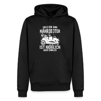 Mähroboter Garten Rasenroboter Mäher Gärtner Mähen - Männer Premium Bio Hoodie - Schwarz - Vorne - Nico (187cm)
