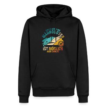 Mähroboter Garten Rasenroboter Mäher Spruch - Männer Premium Bio Hoodie - Schwarz - Vorne - Nico (187cm)