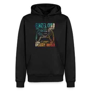 EINZELKIND LEVEL 1 COMPLETE LOADING LEVEL 2 GROSSE - Männer Premium Bio Hoodie - Schwarz - Vorne - Nico (187cm)