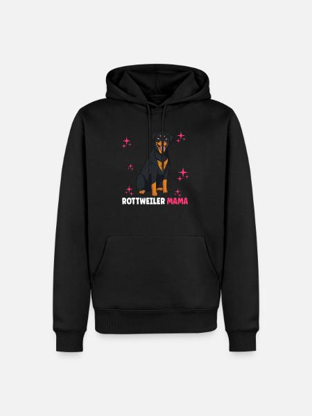 Rottweiler Mama - Männer Premium Bio Hoodie - Schwarz