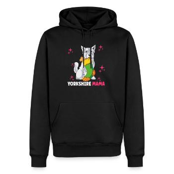 Yorkshire Mama - Männer Premium Bio Hoodie - Schwarz - Vorne - Nico (187cm)