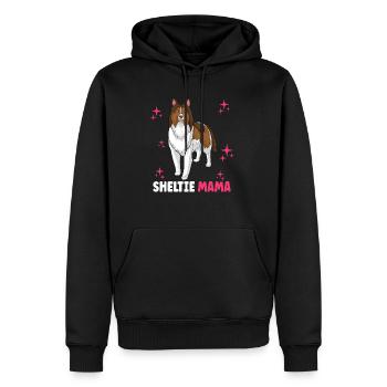 Sheltie Mama - Männer Premium Bio Hoodie - Schwarz - Vorne - Nico (187cm)