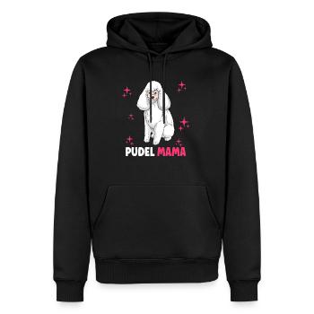 Pudel Mama - Männer Premium Bio Hoodie - Schwarz - Vorne - Nico (187cm)