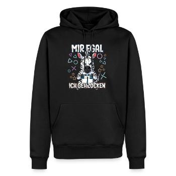 Mir Egal Ich Geh Zocken Gaming - Männer Premium Bio Hoodie - Schwarz - Vorne - Nico (187cm)