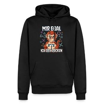 Mir Egal Ich Geh Zocken Gaming - Männer Premium Bio Hoodie - Schwarz - Vorne - Nico (187cm)