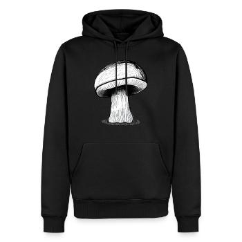 Pilz Pilze Giftpilze Mykologie erdig natürlich 9 - Männer Premium Bio Hoodie - Schwarz - Vorne - Nico (187cm)