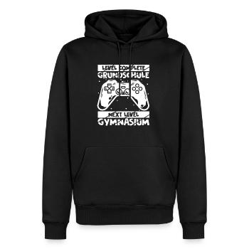 Level Complete Einschulung Gymnasium 5. Klasse Gam - Männer Premium Bio Hoodie - Schwarz - Vorne - Nico (187cm)